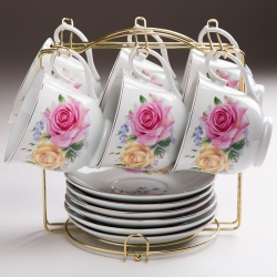 Набор чайный 12 пр. Чайная роза Ф5-015К/12 Набор чайный 12 пр. Чайная роза Ф5-015К/12